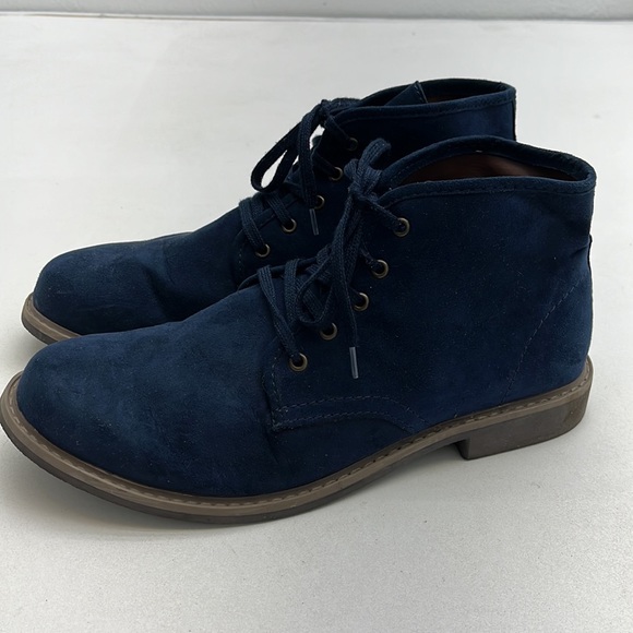 Old Navy Blue Faux Suede Lace Up Casual Chukka Boot Men’s Size 10 - Picture 4 of 10